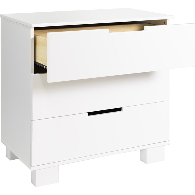 Modo 3-Drawer Changer Dresser with Removable Changing Tray, White/Washed Natural - Dressers - 7