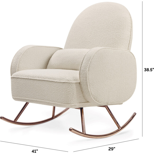 Compass Rocker, Ivory Boucle - Nursery Chairs - 7