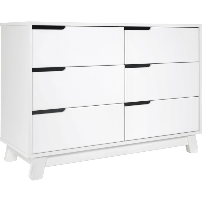 Hudson 6-Drawer Assembled Double Dresser, White - Dressers - 5