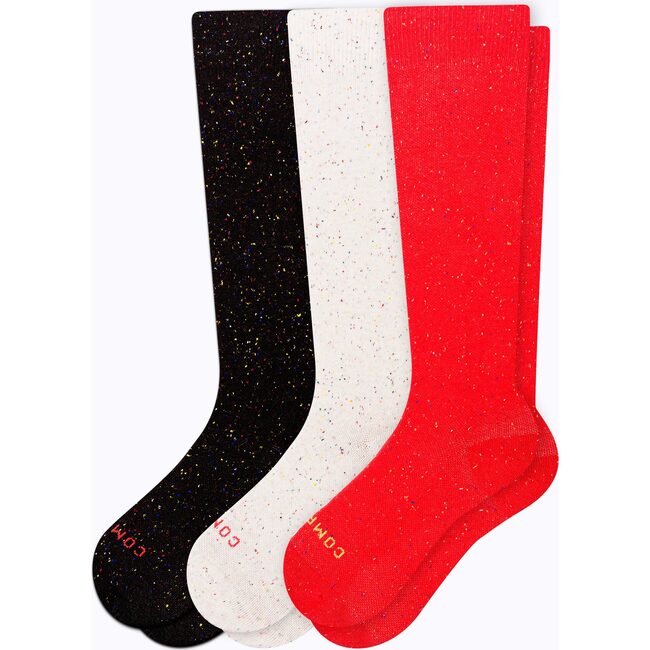 Recycled Cotton Compression Socks – 3-Pack, Mixed - Socks - 1