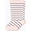 Knee-High Compression Socks – 3-Pack Stripes, Rose/Navy - Socks - 1 - thumbnail