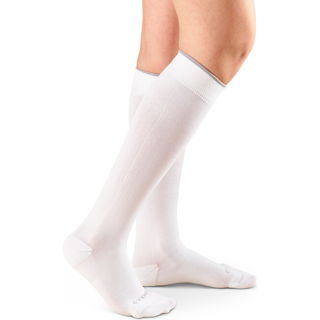 Knee-High Compression Socks – 3-Pack Solids, White