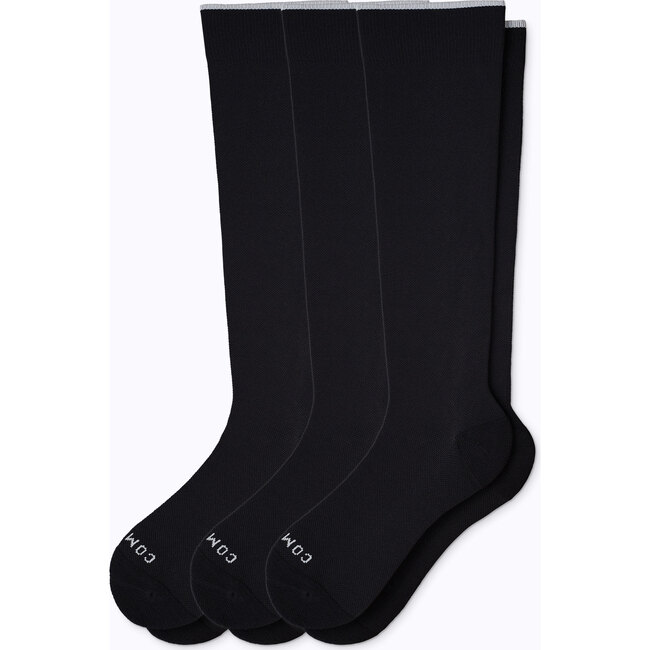 Knee-High Compression Socks – 3-Pack Solids, Black