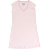 Pink Stripe Women's Short Sleeve Pima Nightie - Nightgowns - 1 - thumbnail