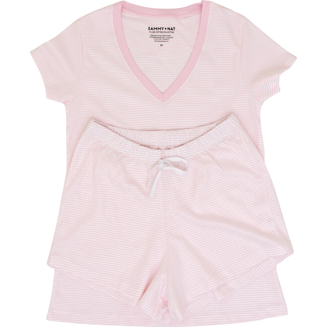 Pink Stripe Women's Pima Pajama Set