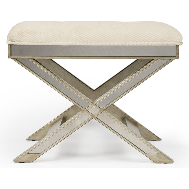 Marlo Mirrored Vanity Stool - Accent Seating - 3