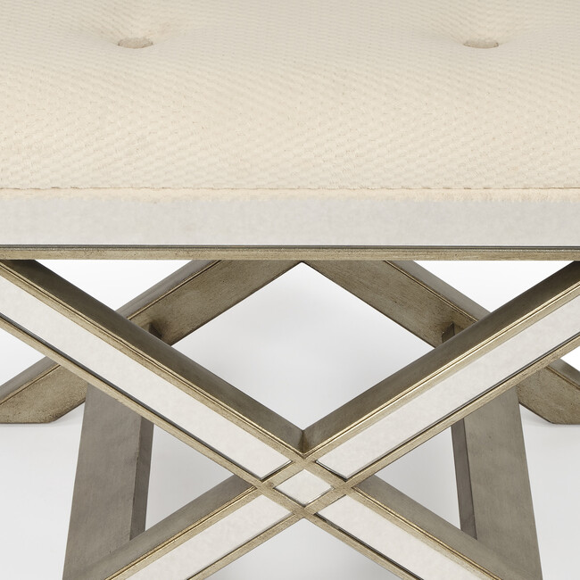 Marlo Mirrored Vanity Stool - Accent Seating - 6