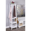 Fenya Coat Rack with Shelves, White - Storage - 2 - thumbnail