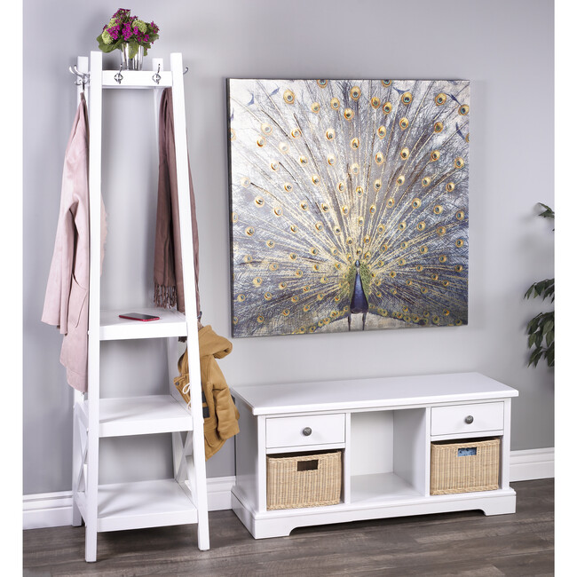 Asya Storange Bench, White - Accent Seating - 3