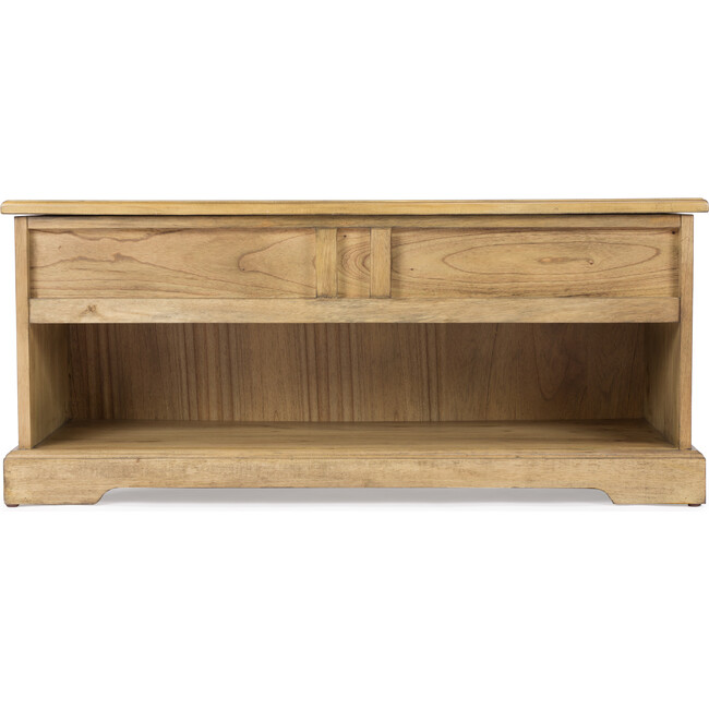 Efrem Wood Storage Bench, Natural - Accent Seating - 5