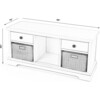 Asya Storange Bench, White - Accent Seating - 4
