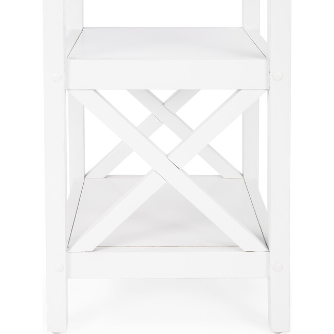 Fenya Coat Rack with Shelves, White - Storage - 7