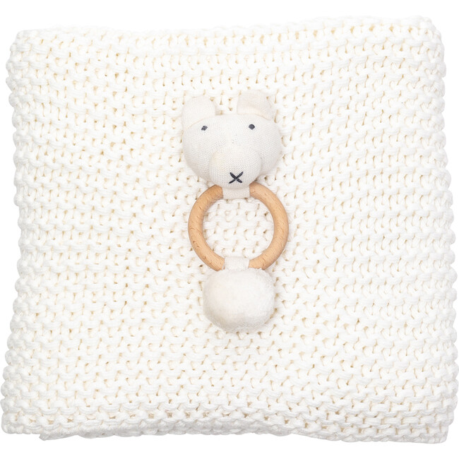 Organic Cotton Comfy Knit Baby Gift Set, Soft White