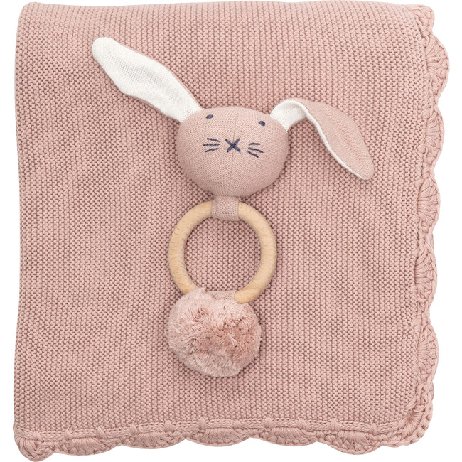 Organic Cotton Heirloom Baby Gift Set, Berry - Blankets - 1
