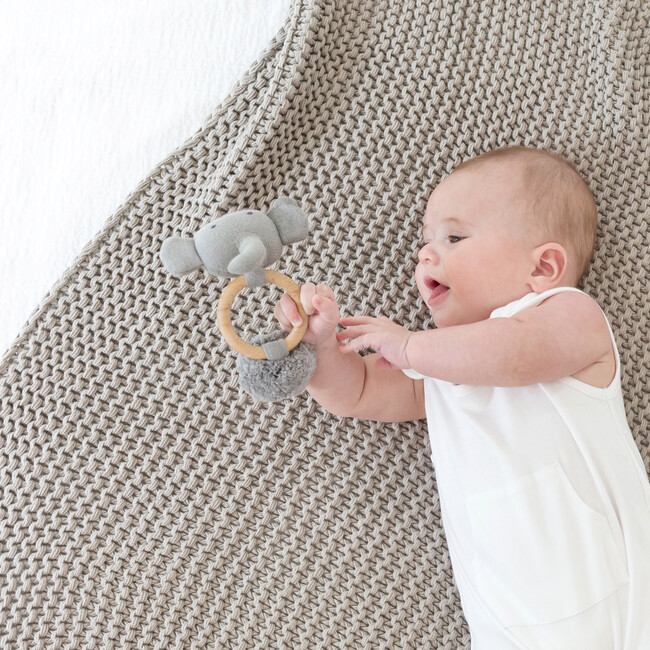Organic Cotton Comfy Knit Baby Gift Set, Gray