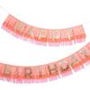 Pink Happy Birthday Fringe Garland - Party Accessories - 1 - thumbnail