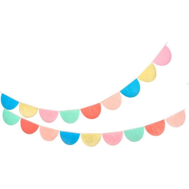 Rainbow Tissue Paper Scallop Garlands - Party Accessories - 1