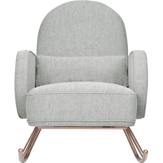 Compass Rocker, Light Grey/Rose Gold - Nursery Chairs - 1