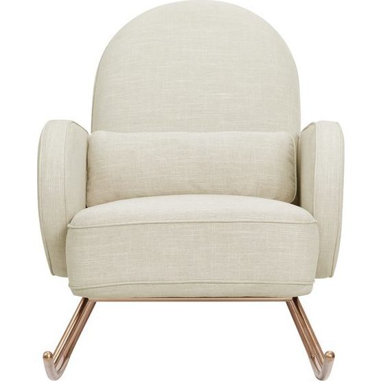 Compass Rocker, Oatmeal/Rose Gold - Nursery Chairs - 1