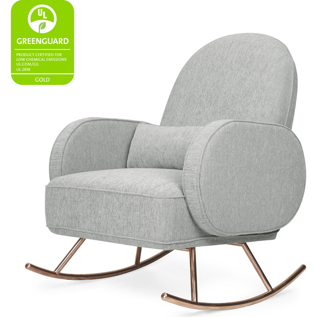 Compass Rocker, Light Grey/Rose Gold - Nursery Chairs - 9