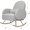 Compass Rocker, Light Grey/Rose Gold - Nursery Chairs - 10