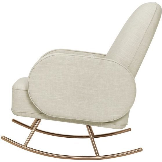 Compass Rocker, Oatmeal/Rose Gold - Nursery Chairs - 3