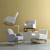 Compass Rocker, Oatmeal/Rose Gold - Nursery Chairs - 10