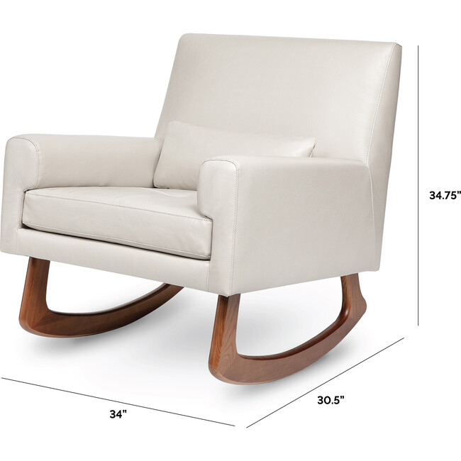 Sleepytime Rocker, Taupe Leather - Nursery Chairs - 8