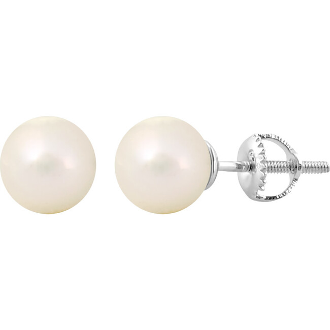 Pearl Screwback Earrings - Earrings - 1