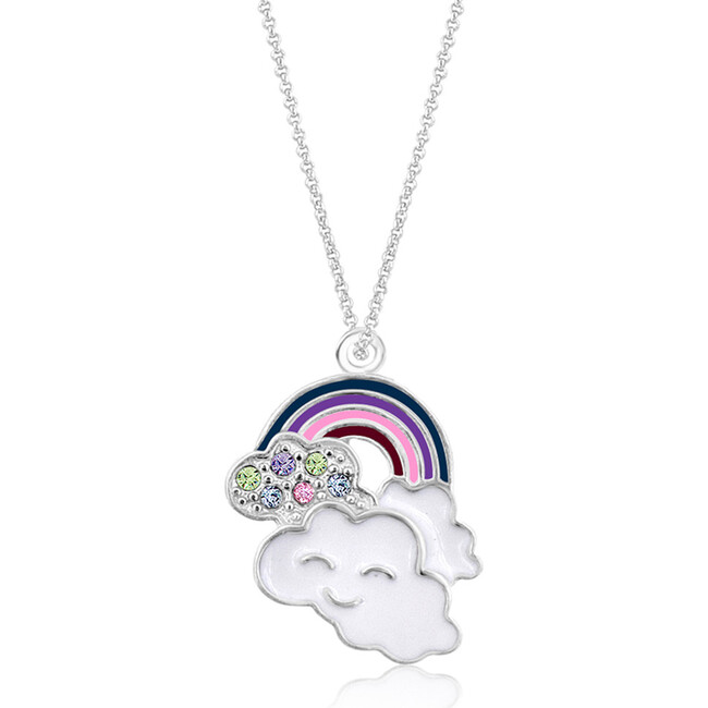 Rainbow Enamel Pendant Necklace