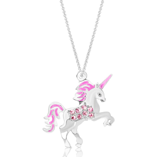 Unicorn Pendant Necklace, Pink
