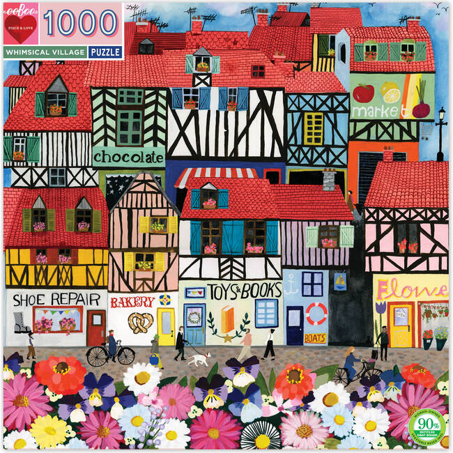 Whimsical Village 1000-Piece Puzzle - Puzzles - 1