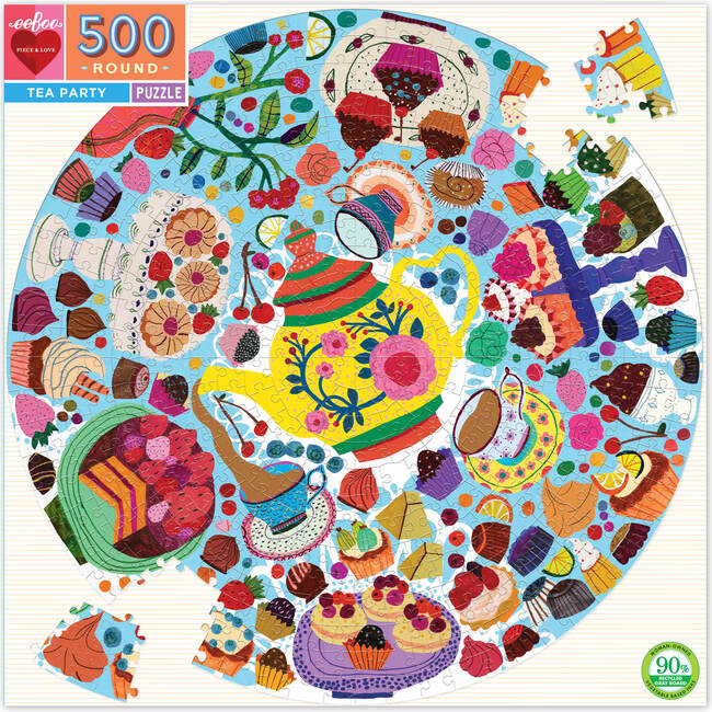 Tea Party 500-Piece Round Puzzle - Puzzles - 1