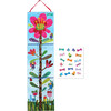 Hot Pink Flower Growth Chart - Wall Décor - 3