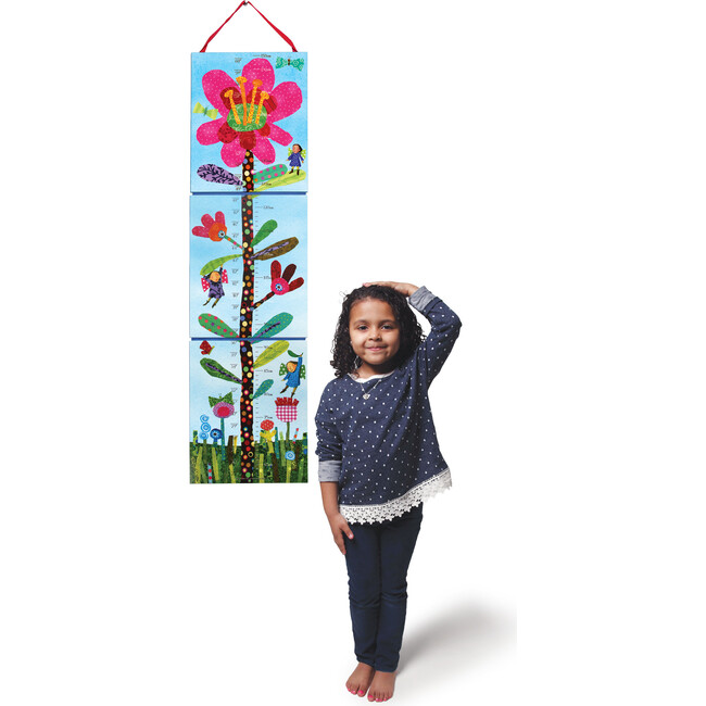 Hot Pink Flower Growth Chart - Wall Décor - 6