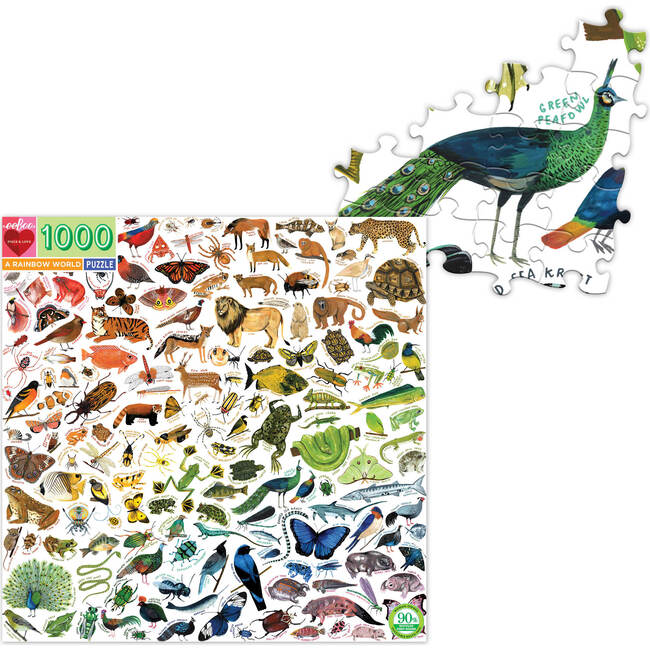A Rainbow World 1000-Piece Square Puzzle
