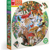 Mushrooms and Butterflies 500-Piece Round Puzzle - Puzzles - 1 - thumbnail
