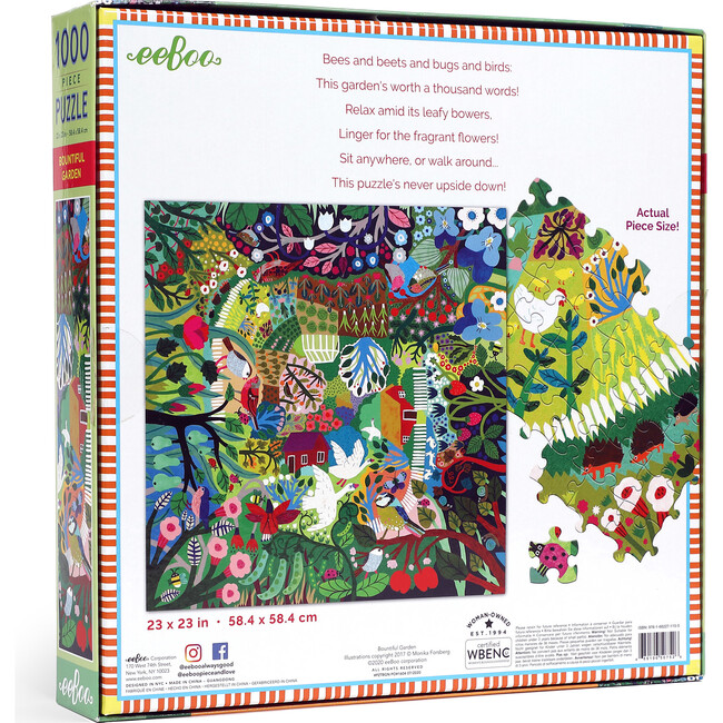 Eeboo 1008 Puzzle - Bountiful Garden main image 1