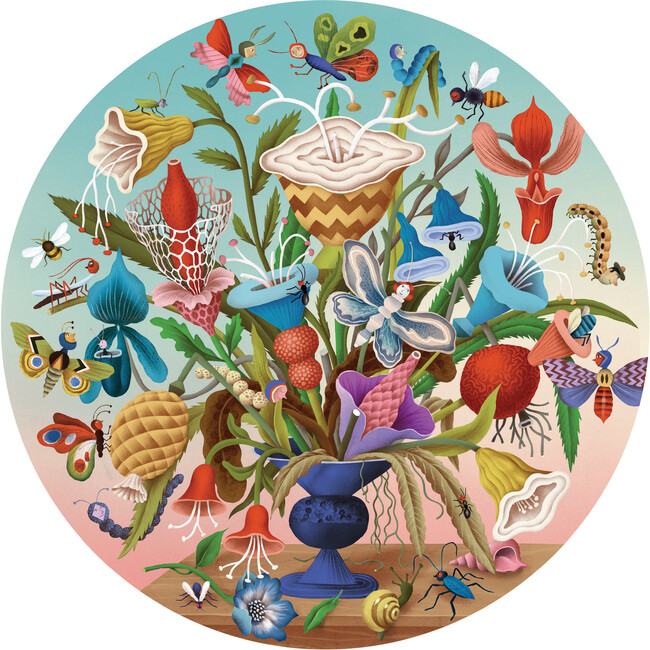 Crazy Bug Bouquet 1000-Piece Puzzle - Puzzles - 4