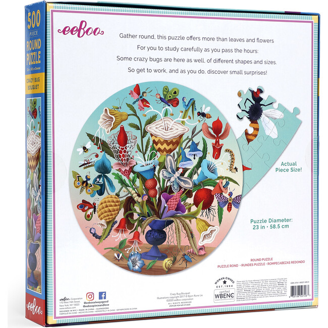 Crazy Bug Bouquet 1000-Piece Puzzle - Puzzles - 5