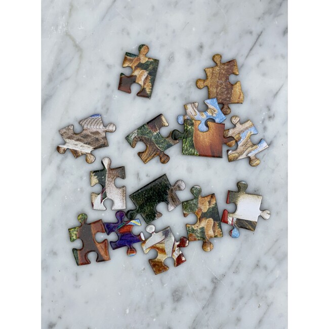 Mushrooms and Butterflies 500-Piece Round Puzzle - Puzzles - 3
