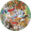 Mushrooms and Butterflies 500-Piece Round Puzzle - Puzzles - 4