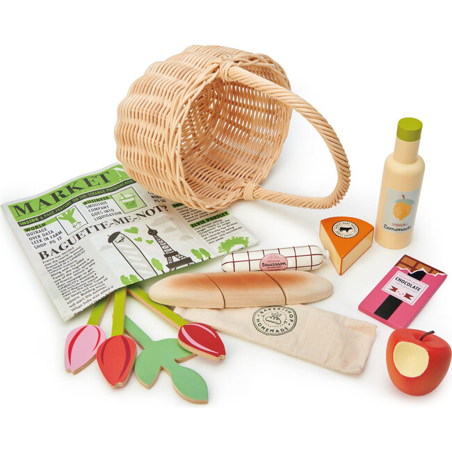 Wicker Shopping Basket - Play Food - 4