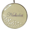 Cubic Zirconia Cascade Pet ID Tag, Nude - Pet ID Tags - 1 - thumbnail