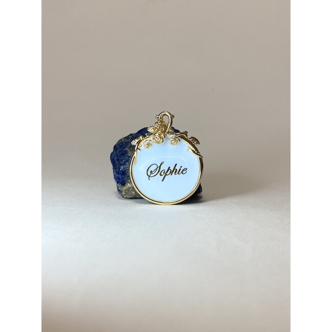 Magnolia 18k Gold Filled Pet ID Tag, Blue - Pet ID Tags - 2