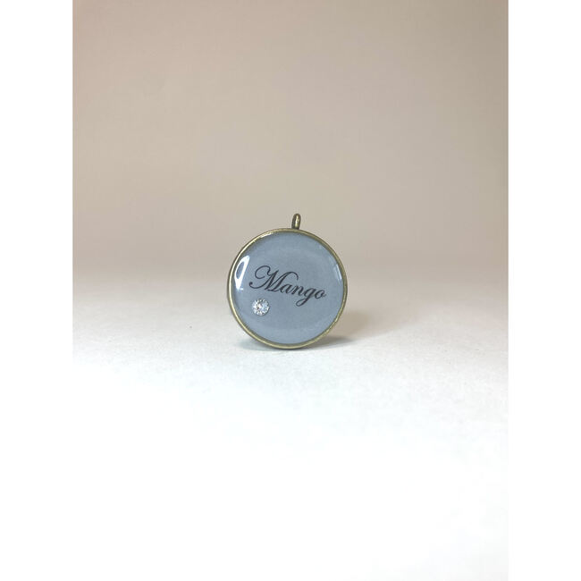 Petite Solitaire Pet ID Tag, Grey - Pet ID Tags - 3