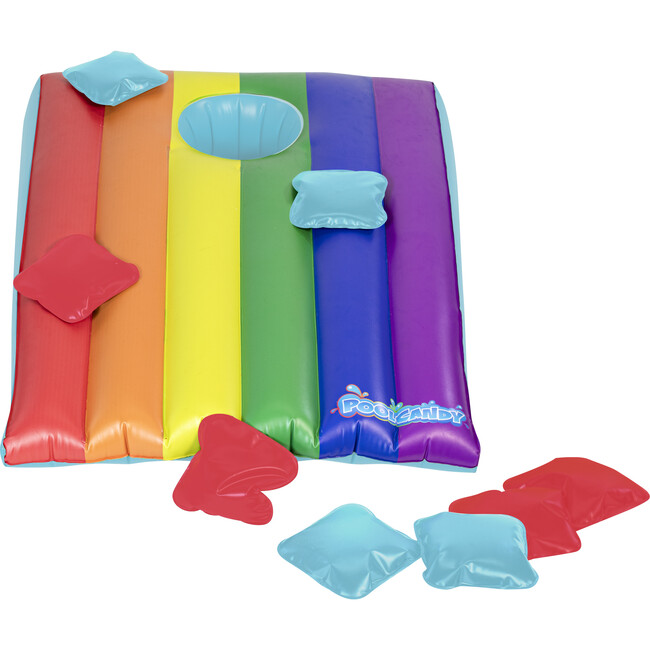 Floating Inflatable Cornhole Toss Rainbow Collection