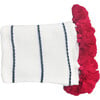 Dazzle Tassle Blanket, Cream/Red - Throws - 1 - thumbnail