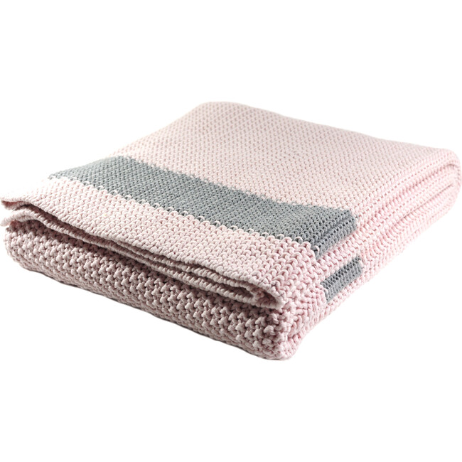 Marici Throw Blanket, Pink/Grey