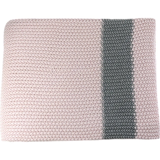 Marici Throw Blanket, Pink/Grey - Throws - 3